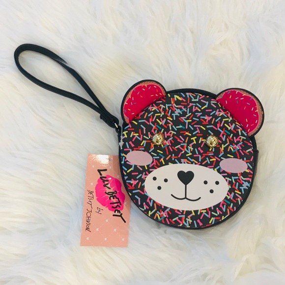Betsey Johnson Handbags - BETSEY JOHNSON Sprinkles Teddy Bear Wristlet